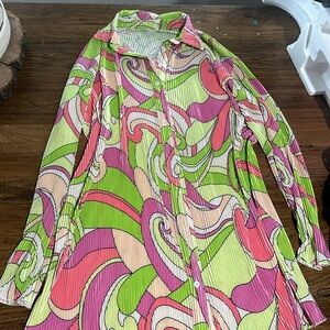 Women's silky ribbed dress or caridgan